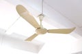 Old style electric ceiling fan inside the building Royalty Free Stock Photo