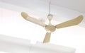 Old style electric ceiling fan inside the building Royalty Free Stock Photo