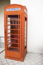 Old style english telephone booth Royalty Free Stock Photo