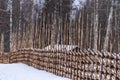 Old style field fence from the Swedish countryside Royalty Free Stock Photo