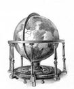 Old style geographic Globe, hand drawing