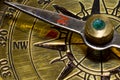 Old style gold compass