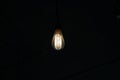 Old style hanging light bulb decoration Royalty Free Stock Photo