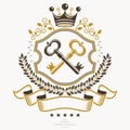 Old style heraldry, heraldic emblem, vector illustration.