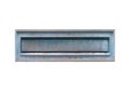 Old style metal letterbox isolated