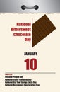 Old style calendar Bittersweet Chocolate Day