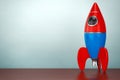 Old Style Photo. Childs Toy Rocket. 3d rendering Royalty Free Stock Photo