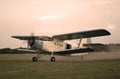 Old style plane flying up Royalty Free Stock Photo