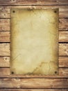 Old Style Retro Paper On Wooden Wall Royalty Free Stock Photo