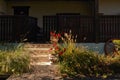 Old Style Rustic House With Wood Porch Royalty Free Stock Photo