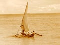 Old Style Sailing on a Dhow Royalty Free Stock Photo