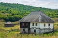Old style stone and wood house at Pester plateau Royalty Free Stock Photo