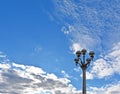 Old style street lamp on the quay promenade Royalty Free Stock Photo