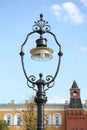 Old style street lantern in Moscow Kremlin Royalty Free Stock Photo