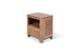 old style teak wood nightstand on white background