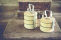 Old style tiffins Royalty Free Stock Photo