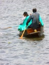 Traditional Thai way of selling food from small boat in the river Royalty Free Stock Photo