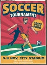 Old Style Vintage Football Soccer Poster