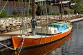 Old style vintage gaff rigged Sailing Boat