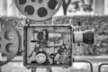 Vintage retro film movie camera. Royalty Free Stock Photo