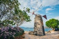 Old-style windmills on Lasithi Plateau. Crete Royalty Free Stock Photo