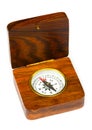 Old style wooden compass Royalty Free Stock Photo