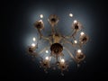 Elegant vintage chandelier with modern energy saving bulbs