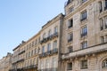 Old and stylish hausmann building facades in Bordeaux