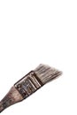 Old stylish worn out wooden vintage rusty paintbrush on white background - high dynamic range