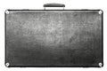 Old suitcase of black color on a white background Royalty Free Stock Photo