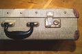 Old suitcase. classic luggage. vintage baggage. retro case Royalty Free Stock Photo