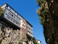 Old sulphur baths district Abanotubani, Tbilisi, Georgia, seen from Mtkvari gorge. Royalty Free Stock Photo