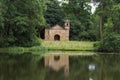 Old summerhouse at a lakeside, England Royalty Free Stock Photo
