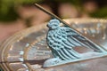 Old sun clock dial - Vintage sundial Royalty Free Stock Photo