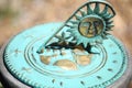 Old sun clock dial - Vintage sundial Royalty Free Stock Photo