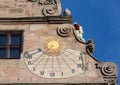 Old sundial on Fembohaus StadtMuseum Royalty Free Stock Photo