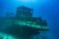 Oranjestad, Aruba - Old sunken vessel underwater