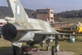 Old supersonic jet fighter MiG-21