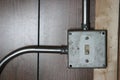 Old surface mounted metal electricity switch