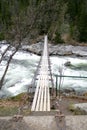 Old suspension bridge Royalty Free Stock Photo