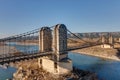 The old suspension bridge of Mallemort - Bouches-du-Rhone France