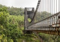 Old Suspension bridge at East Coast of La Reunion Royalty Free Stock Photo