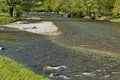 Old suspension bridge over river Vit in the springtime near Teteven town Royalty Free Stock Photo