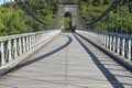 Old suspension Bridge in Pont Des Anglais, St. Anne, Reunion Island, France. Royalty Free Stock Photo