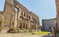 Old swimming pool( or Natatio ) in the ruins of ancient Roman Baths of Caracalla ( Thermae Antoninianae ) Royalty Free Stock Photo