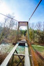 Old Swinging Bridge Siuslaw River Royalty Free Stock Photo