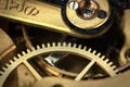 Old swiss made pocket watch wheels Royalty Free Stock Photo