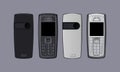 Old Symbian Slide Mobile Phone - Vector Design