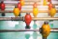 Old   table football player in soft focus Royalty Free Stock Photo