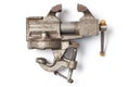 Old Table Vise Clamp Royalty Free Stock Photo